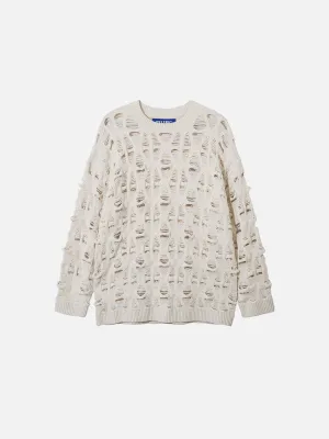 Aelfric Eden Open Knit Distressed Sweater