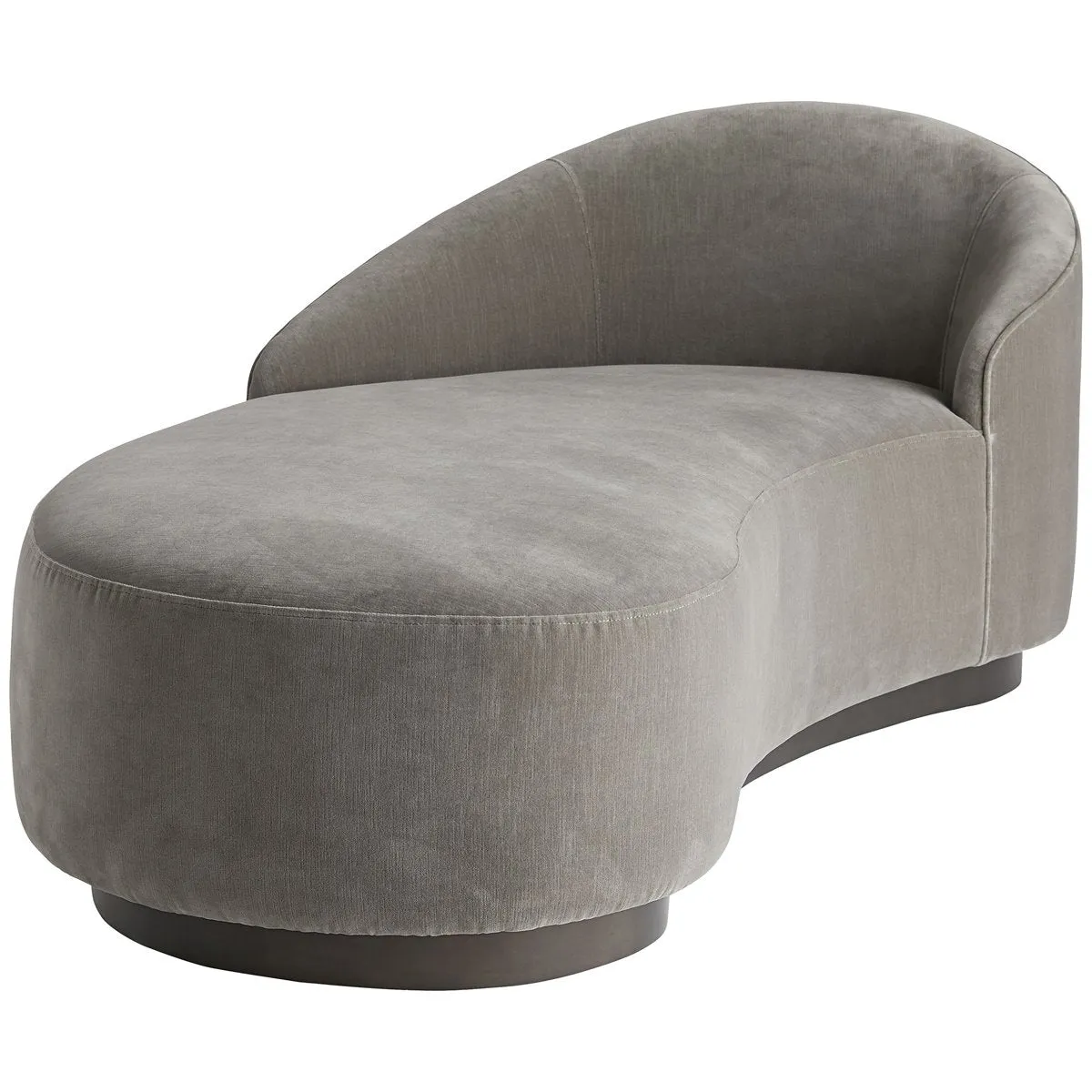 Arteriors Tuner Chaise, Sharkskin Velvet Grey Ash