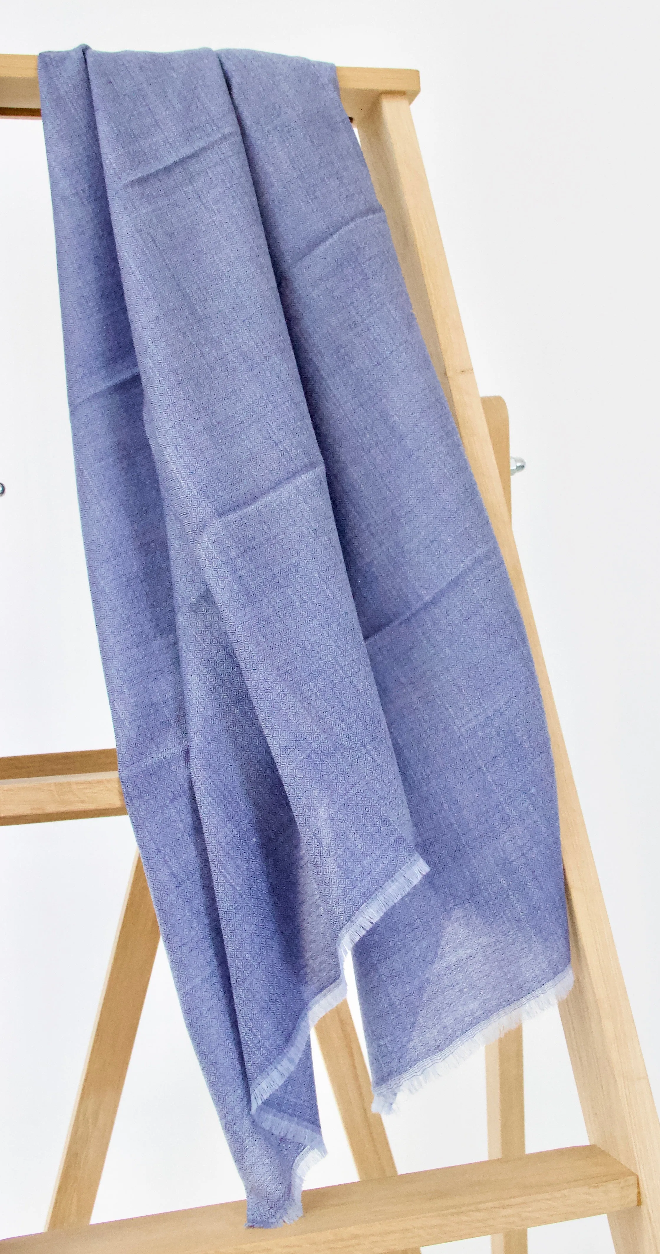 Cashmere scarf in 100% exclusive fine kashmir wool - blue