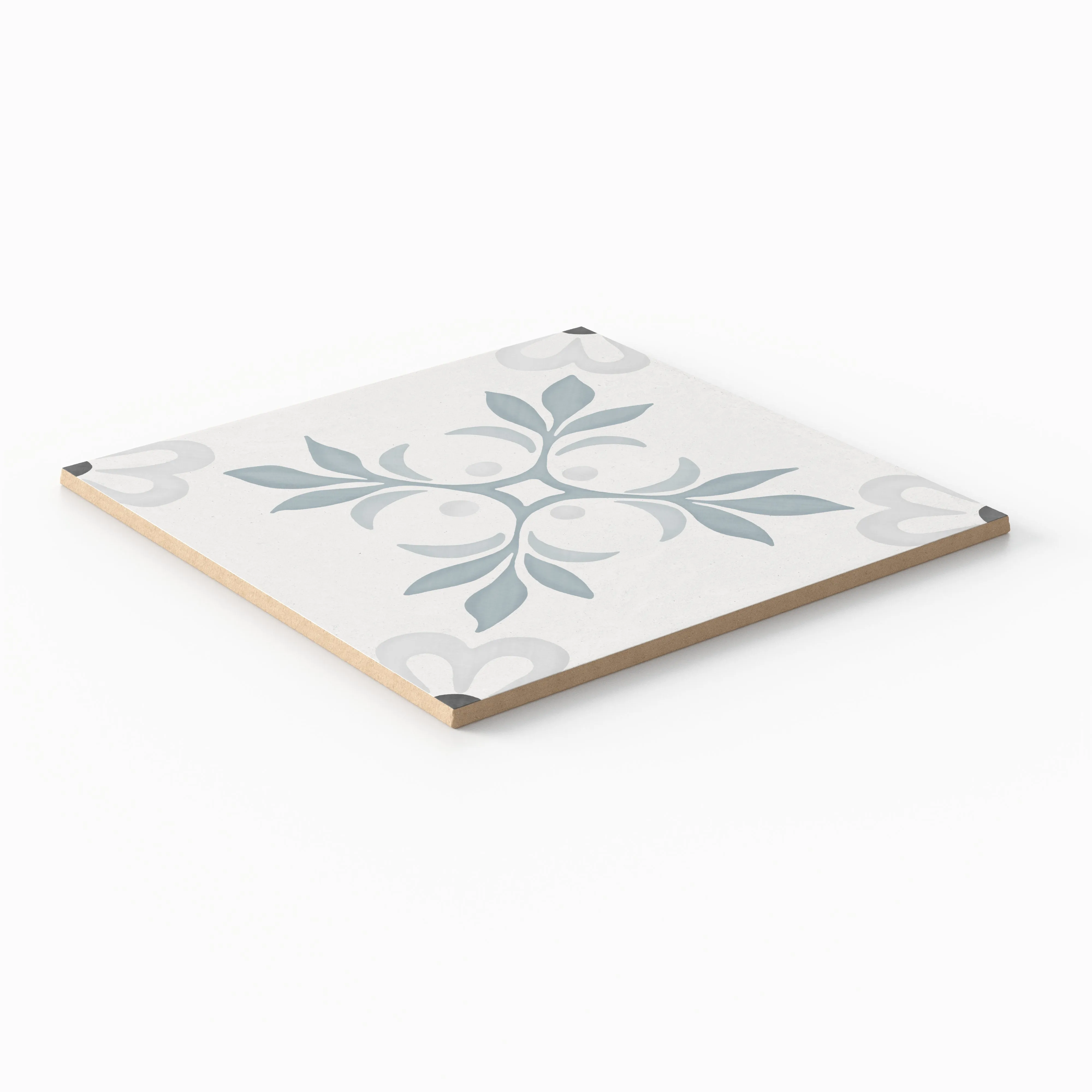 Cassidy 9x9 Matte Porcelain Tile in Blue Bouquet