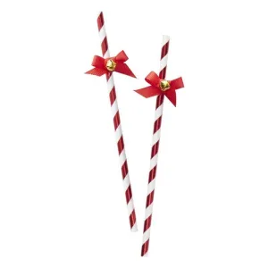 Christmas Straws With Bells On