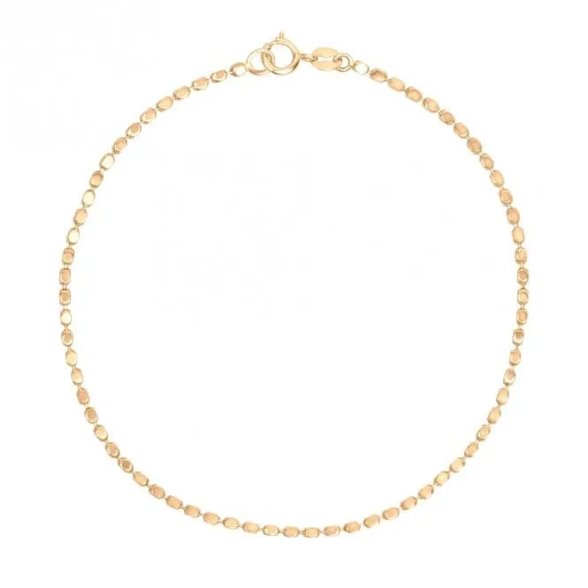 Diamond Cut Chain 9ct Yellow Gold Bracelet GB523