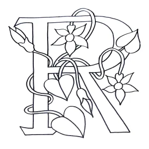 DiFranza Designs - Floral Letters, R