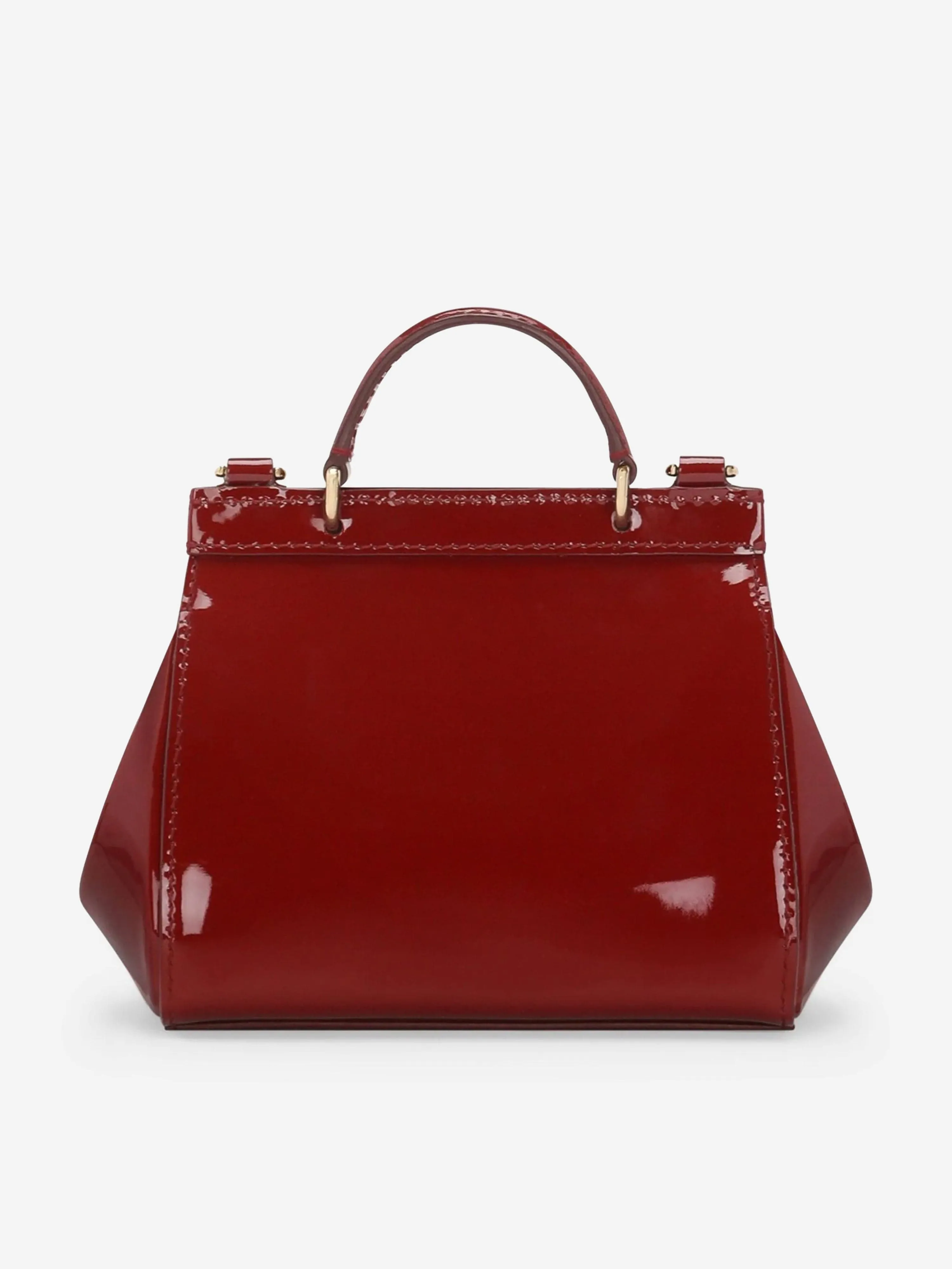 Dolce & Gabbana Girls Patent Leather Mini Sicily Bag in Red (14cm)