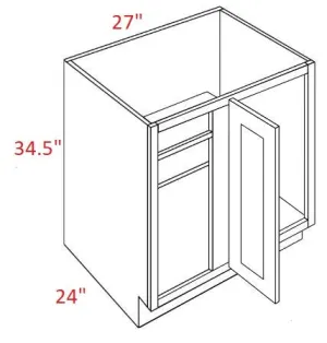 EB22-BLB36/39-FH Elegant Dove Assembled Corner Base Cabinet