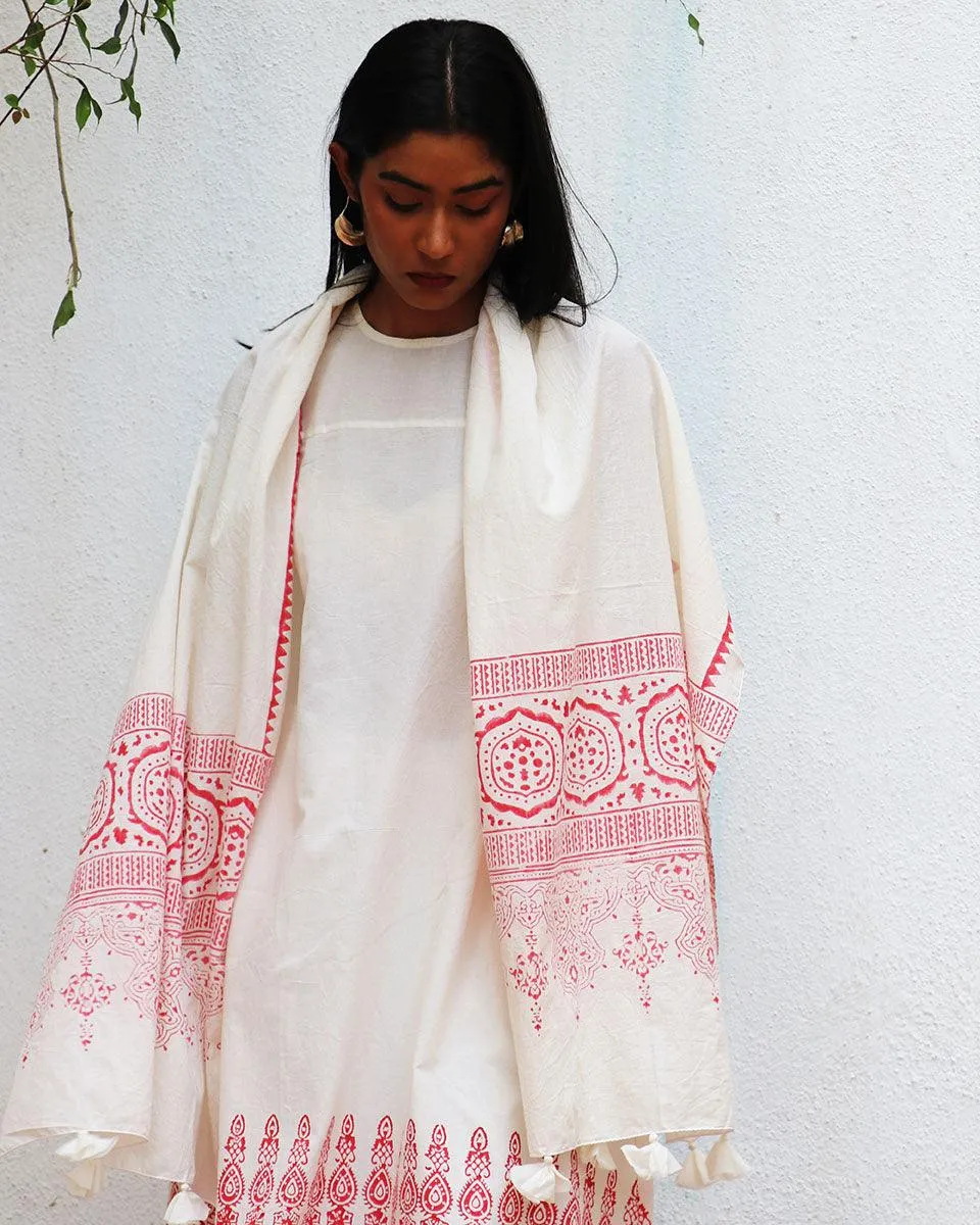 Eden Blockprinted Cotton Stole - BGVL