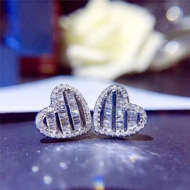 Fashion Jewelry Multiple Designs Simple Stud Earrings for Women with Cubic Zirconia