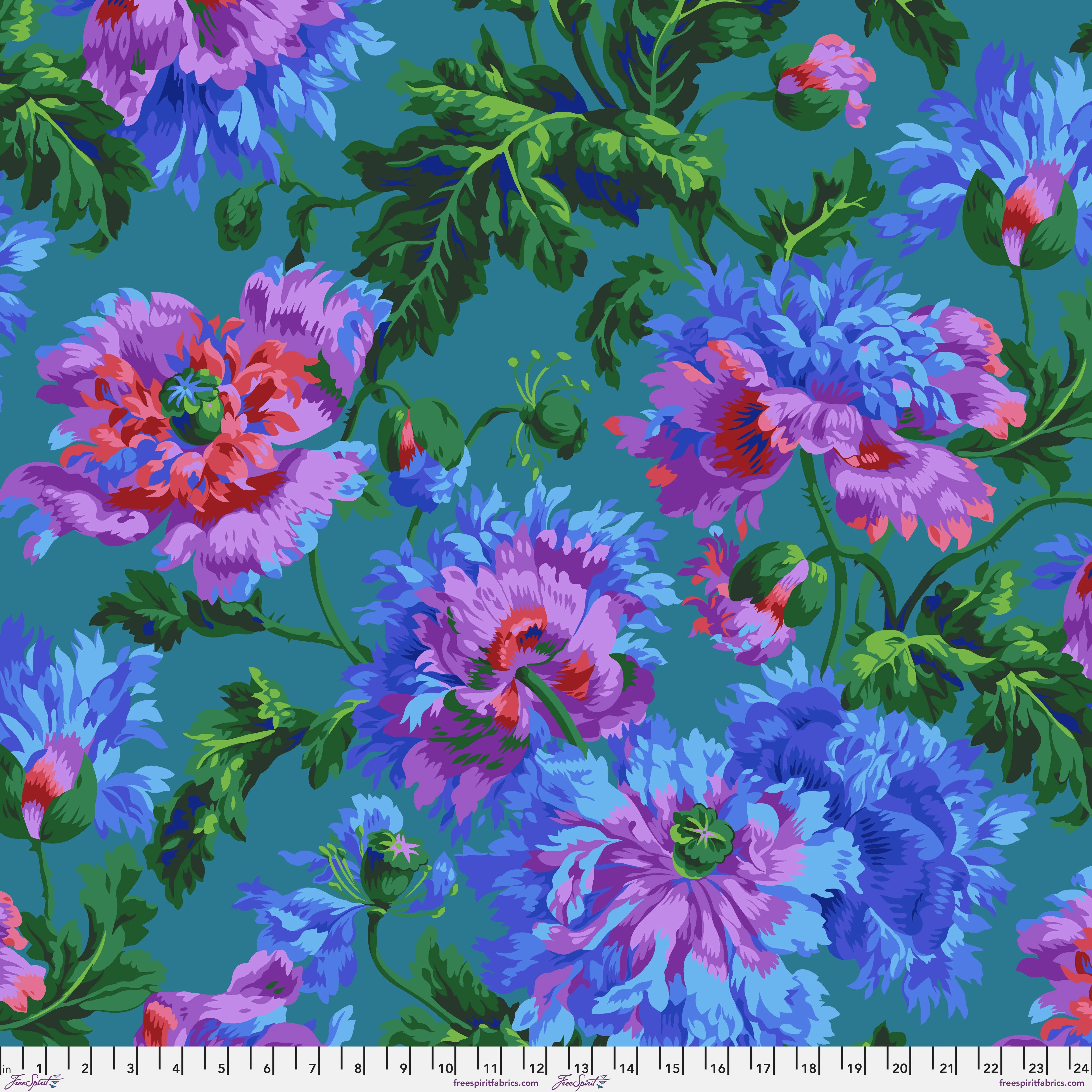 February 2024 | Garden Party - Blue by Philip Jacobs for the Kaffe Fassett Collective