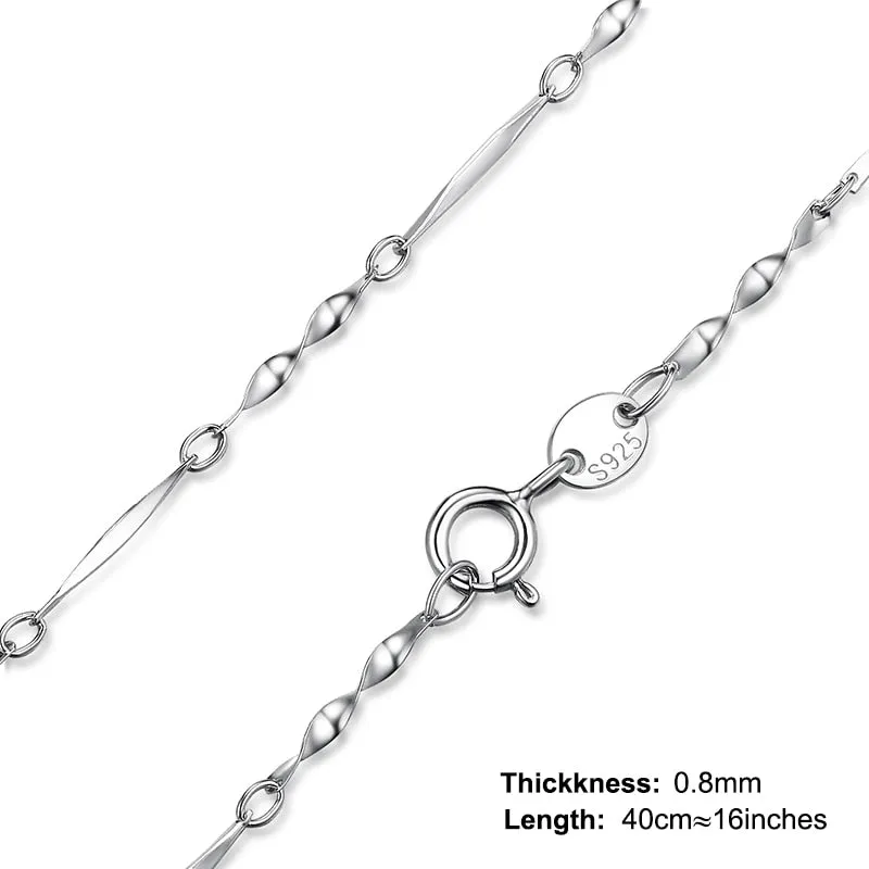 Fine Jewelry Star Chain Necklace for Women in 925 Sterling Silver