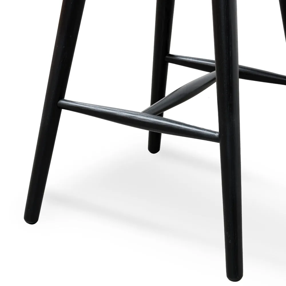 Finn 65cm Fabric Bar Stool - Black