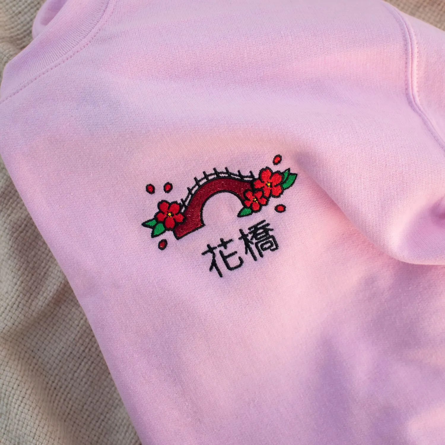 Flower Bridge Embroidered Sweatshirt