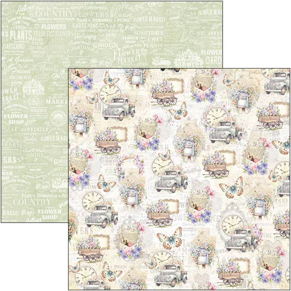 Flower Shop Patterns Pad 12"x12" 8/Pkg