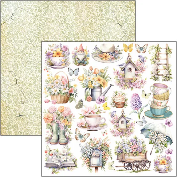 Flower Shop Patterns Pad 12"x12" 8/Pkg