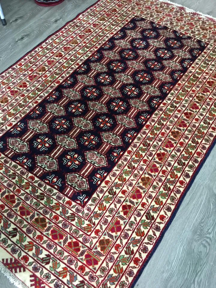 HAND KNOTTED PERSIAN TORKAMAN RUG 208X130 CM