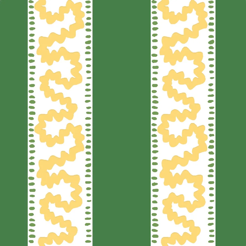 Harbor Trail Green and Yellow Outdoor Fabric by the Yard