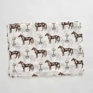 Horse and Snaffle Linen Placemat | Set of 4