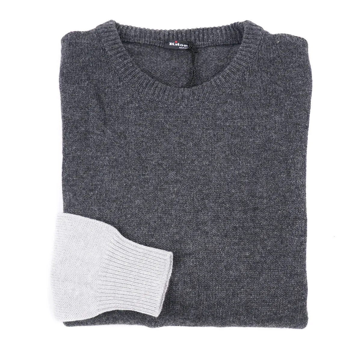 Kiton Intarsia Knit Cashmere Sweater