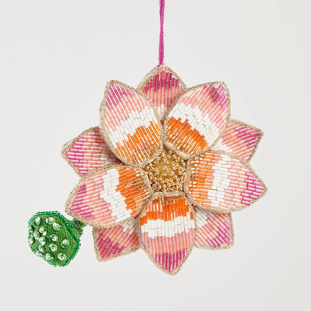 Lotus Beaded Ornament