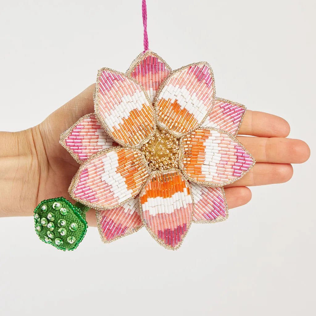 Lotus Beaded Ornament