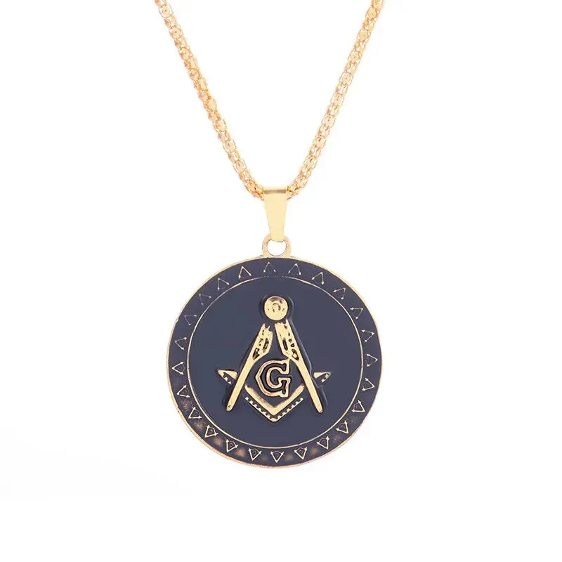 Master Mason Blue Lodge Necklace - Silver, Black & Gold