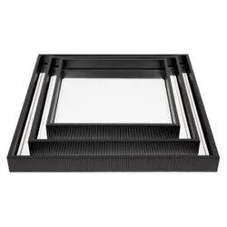 Miles Mirrored Tray - Small Black