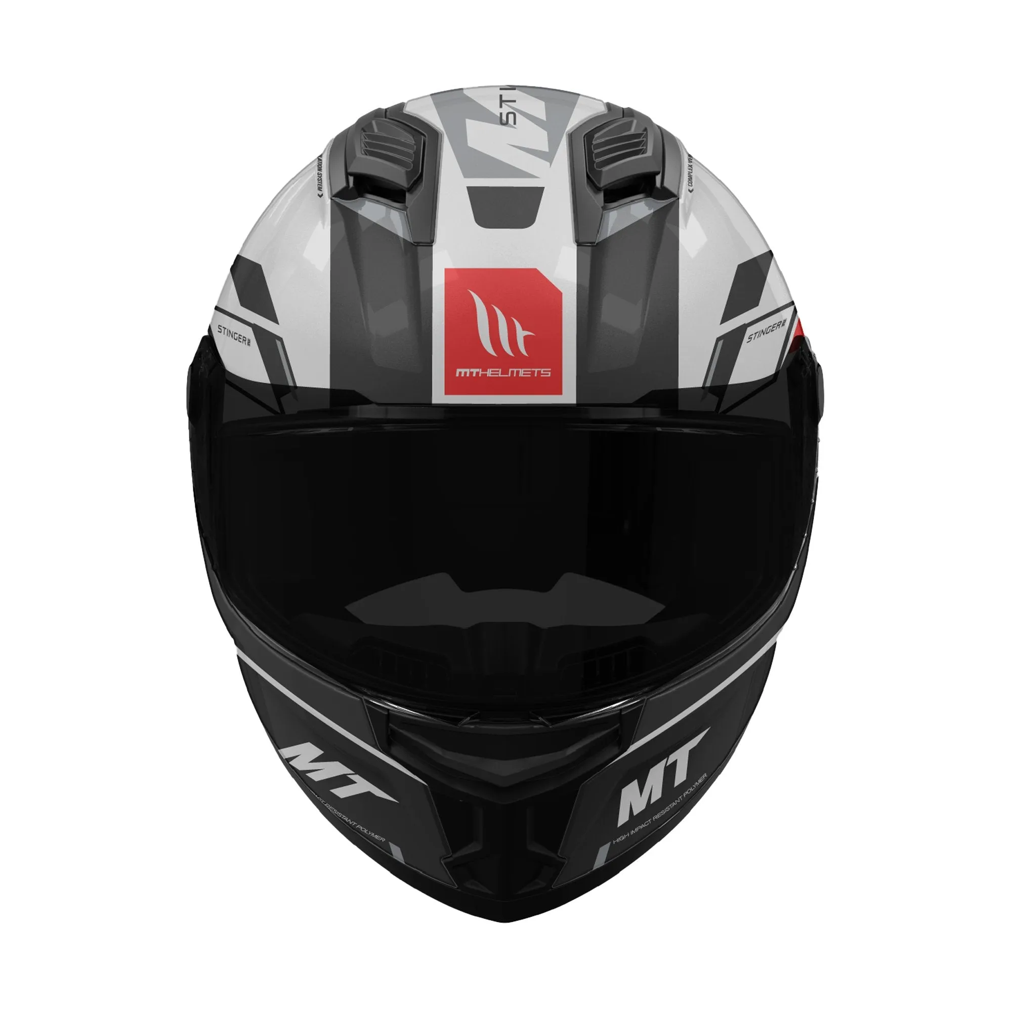 MT Stinger 2 loss Black White Certified Motorbike Helmet