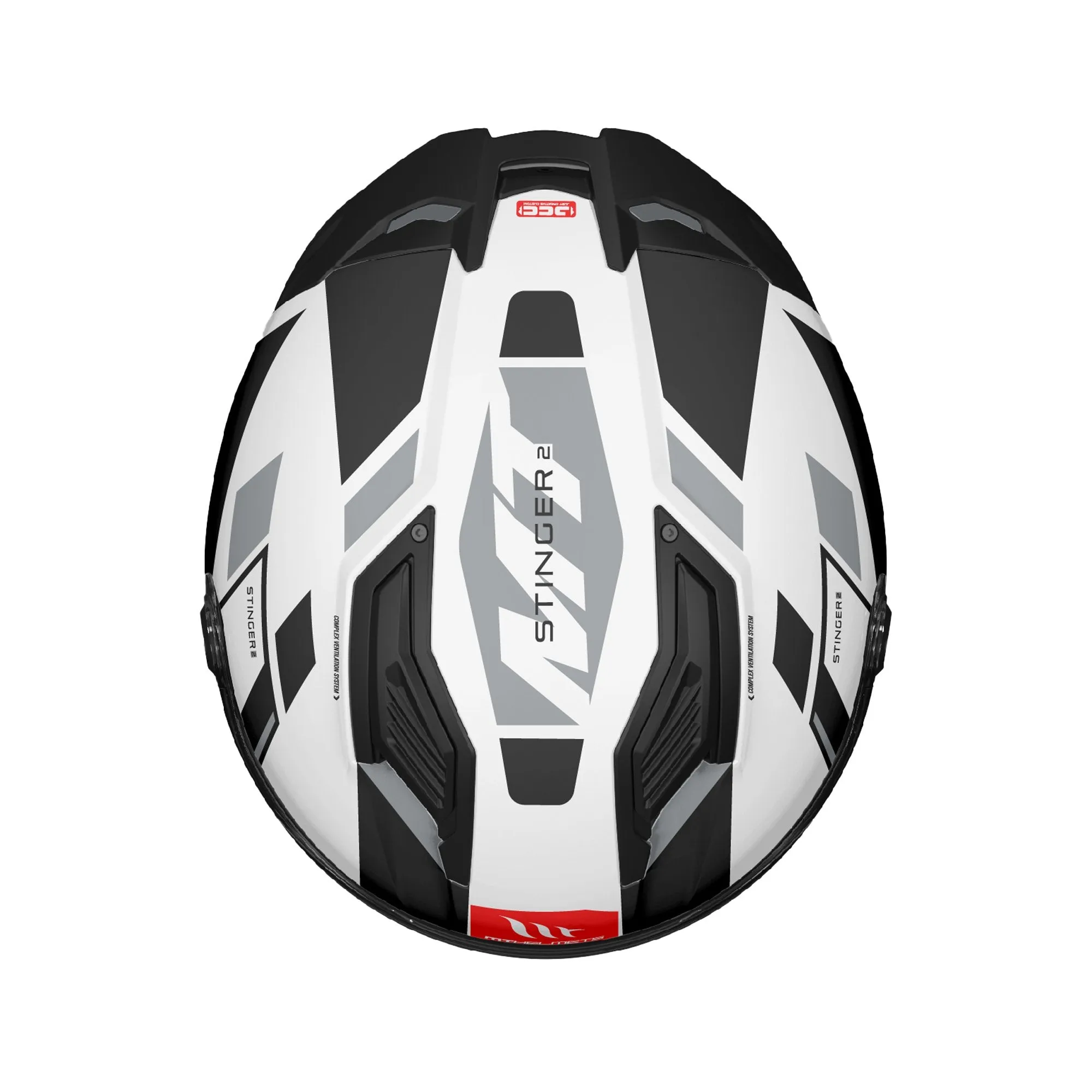 MT Stinger 2 loss Black White Certified Motorbike Helmet