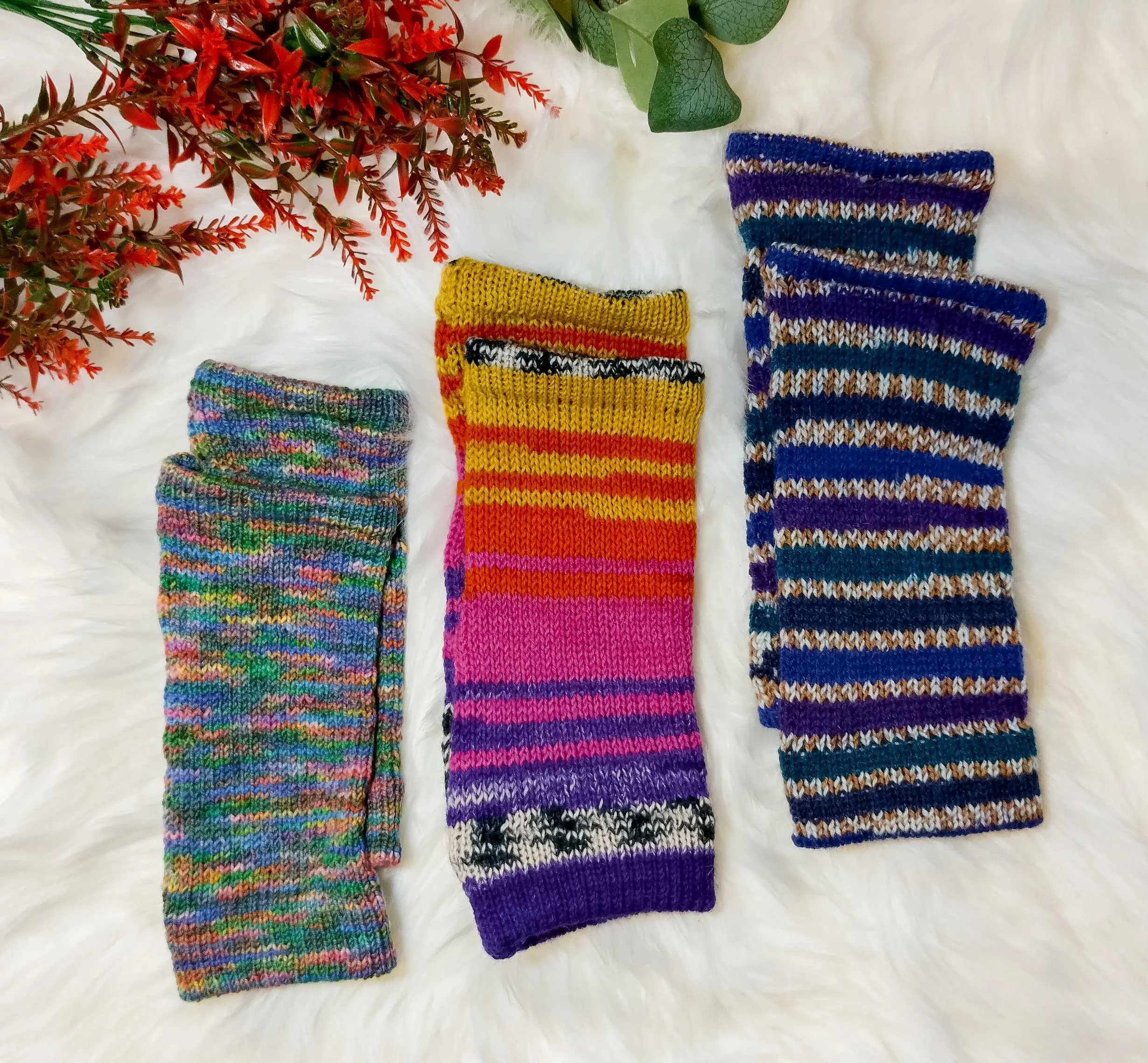 [NEW] Adults Wrist Warmers - Multiple Colours. One Size (Blended Wool)