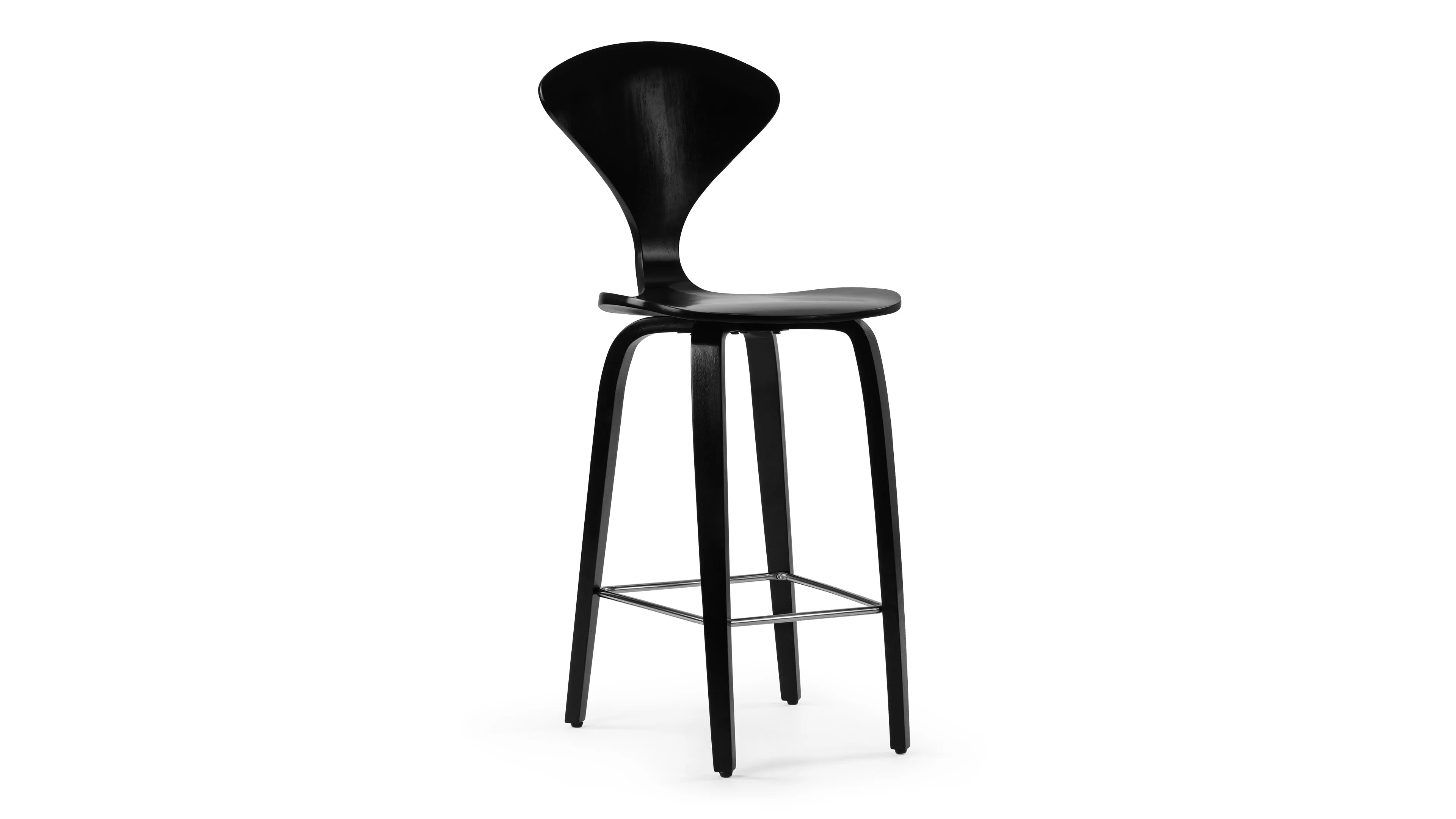 Norman - Norman Counter Stool, Black Ash, 25.5" Seat Height