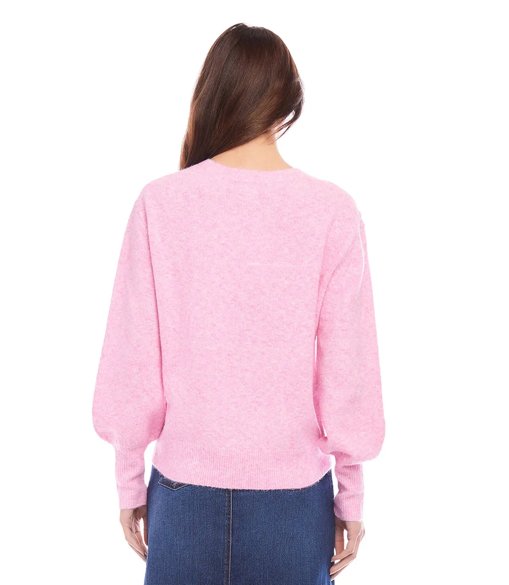 Petite Size Blouson Sleeve Sweater