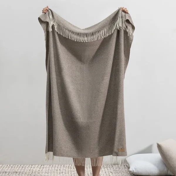 Pinstripe Cashmere Throw