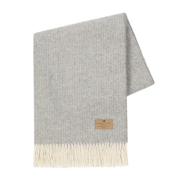 Pinstripe Cashmere Throw