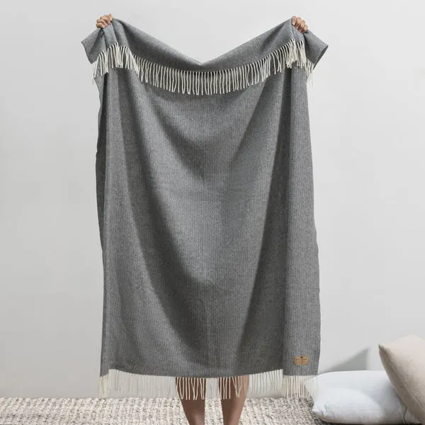 Pinstripe Cashmere Throw