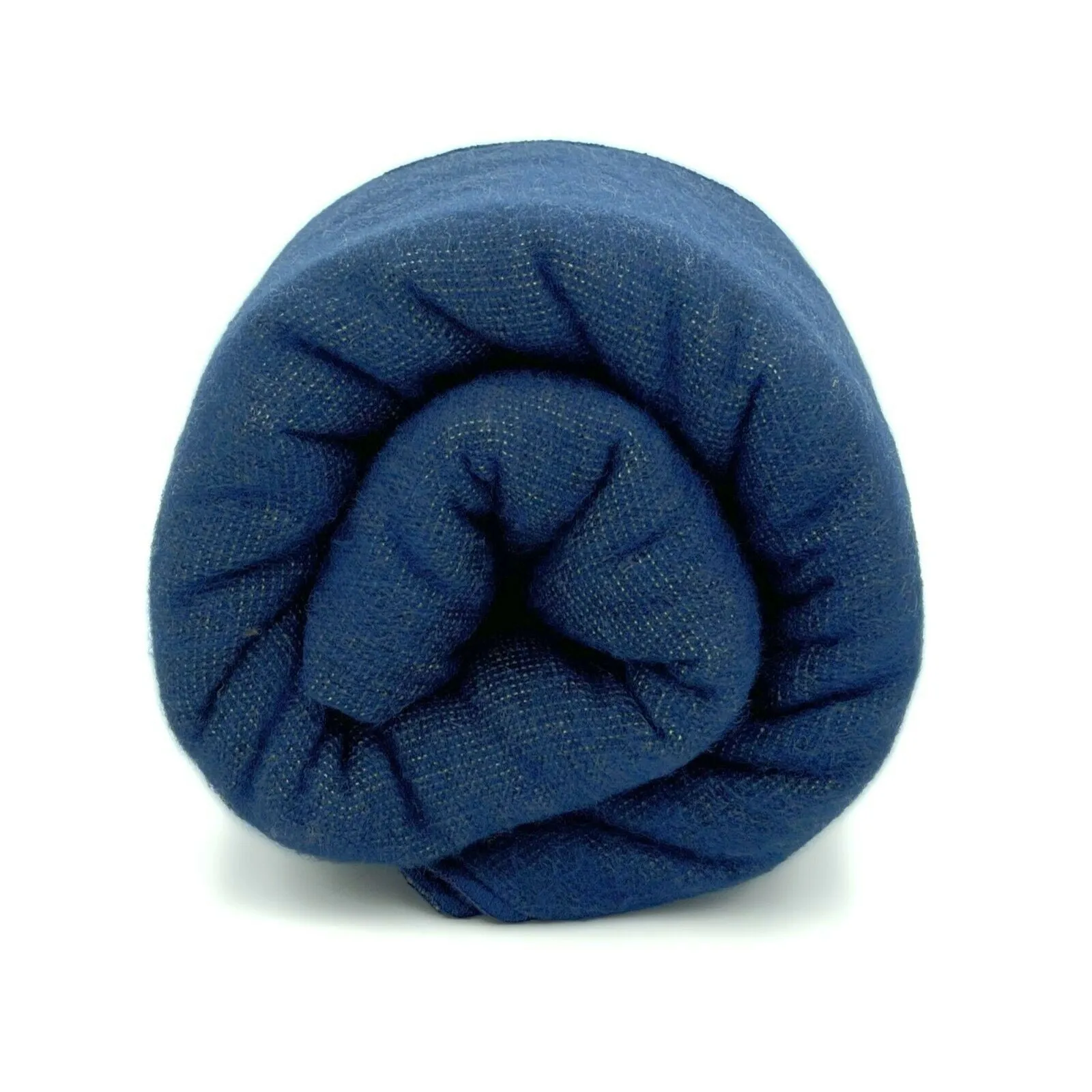 Quillualpa - Baby Alpaca Blanket - Extra Large - Solid reversible - navy blue/cream