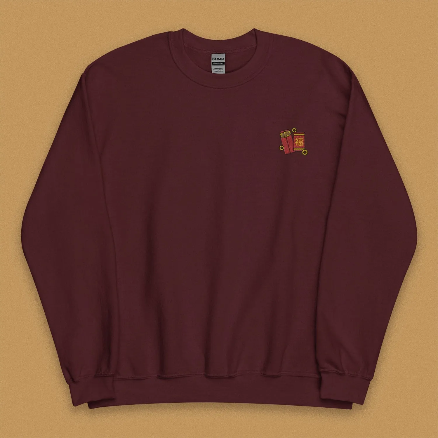 Red Envelope Embroidered Sweatshirt