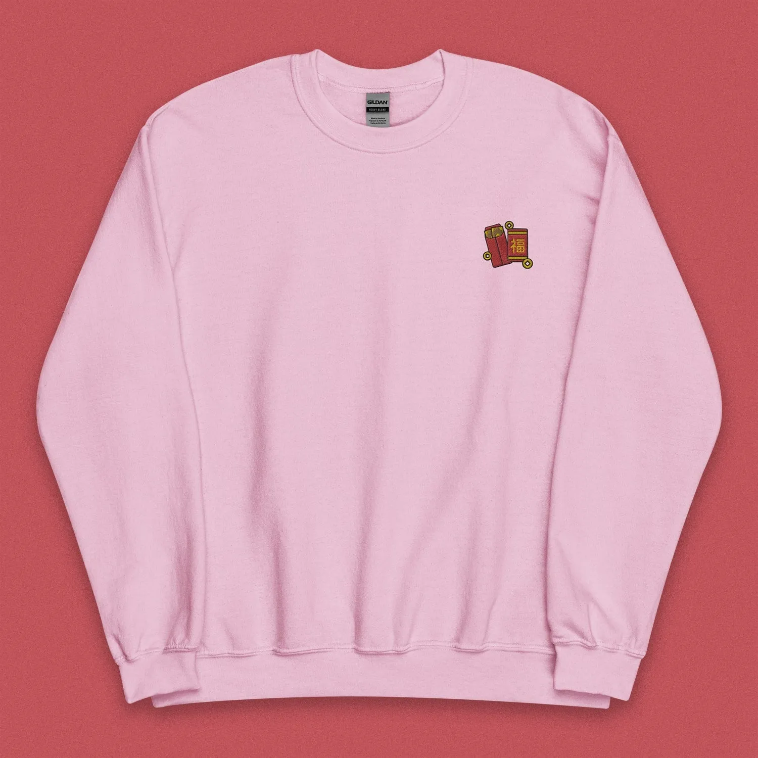 Red Envelope Embroidered Sweatshirt