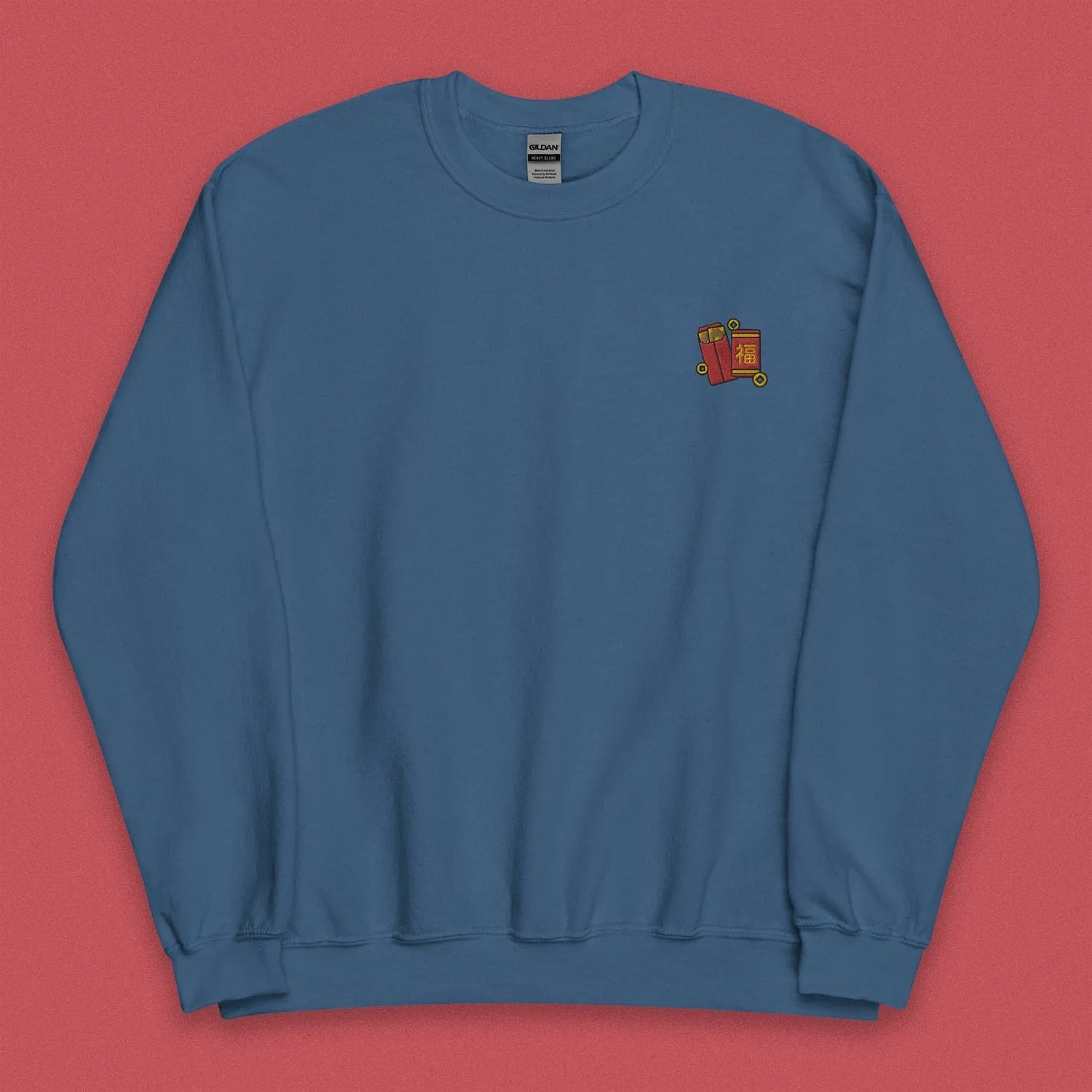 Red Envelope Embroidered Sweatshirt