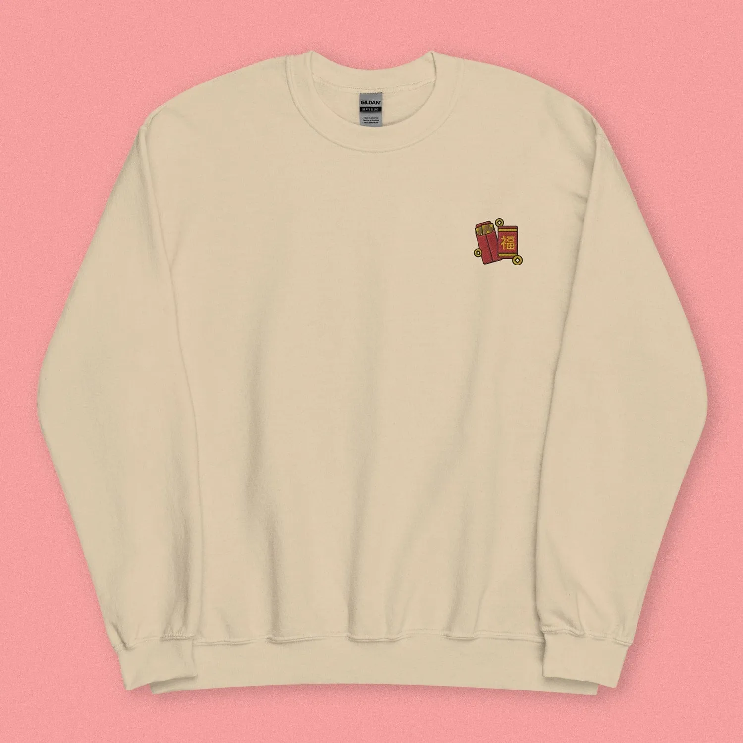 Red Envelope Embroidered Sweatshirt