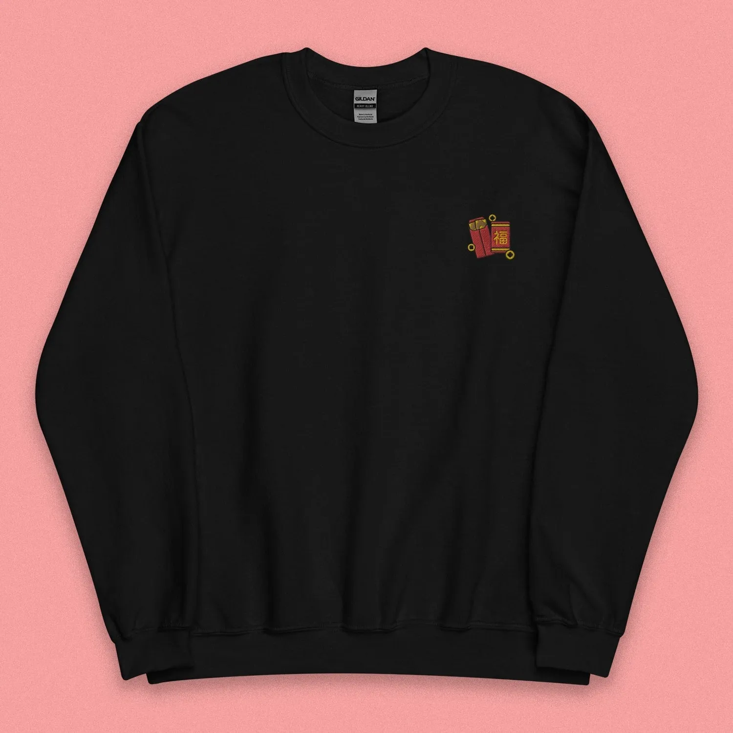 Red Envelope Embroidered Sweatshirt