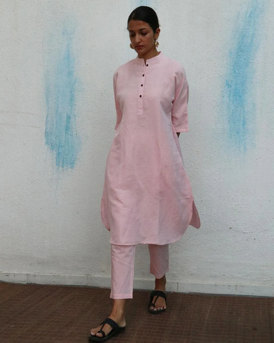 Renée Handwoven Linen Kurta Set - Breathe