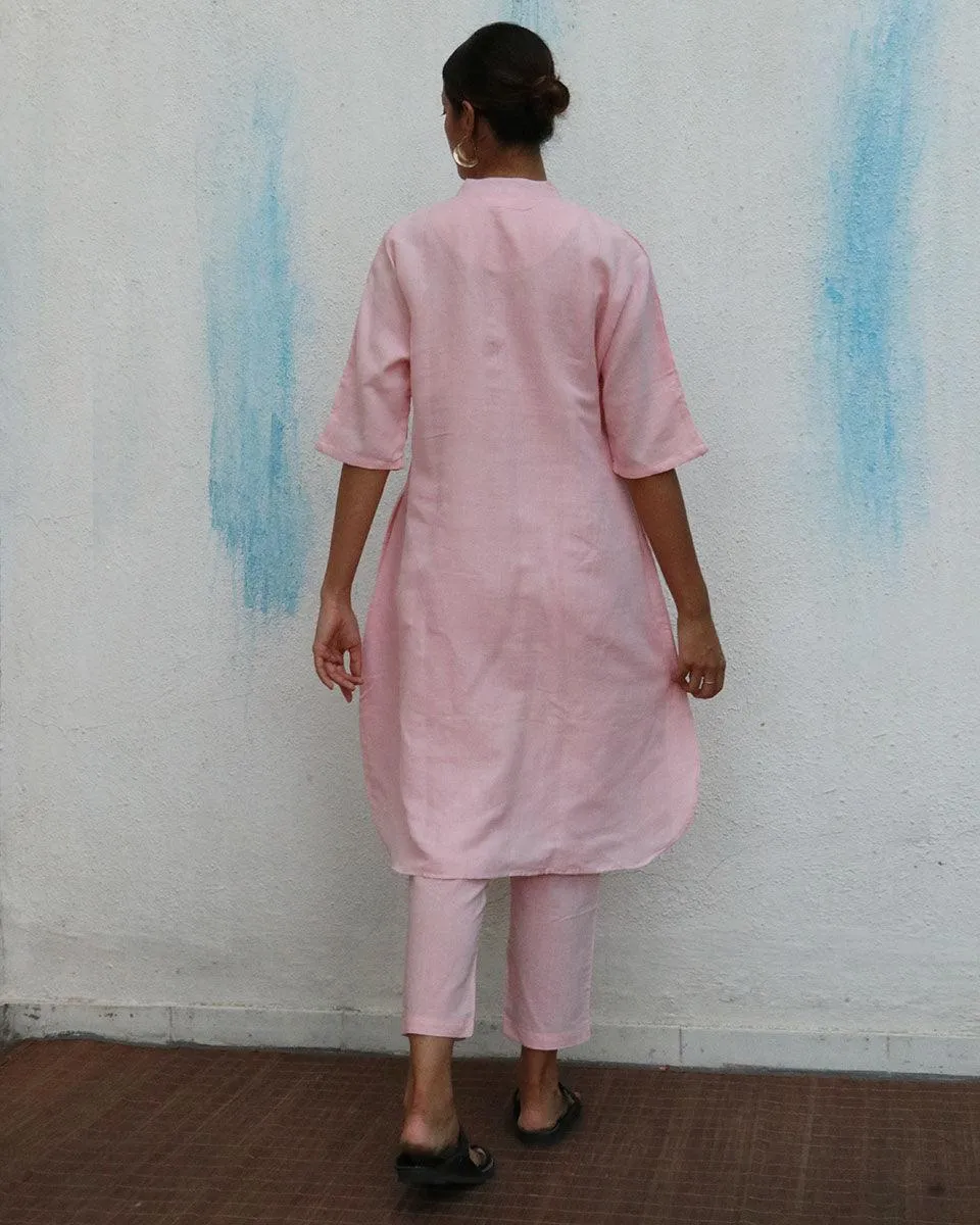 Renée Handwoven Linen Kurta Set - Breathe