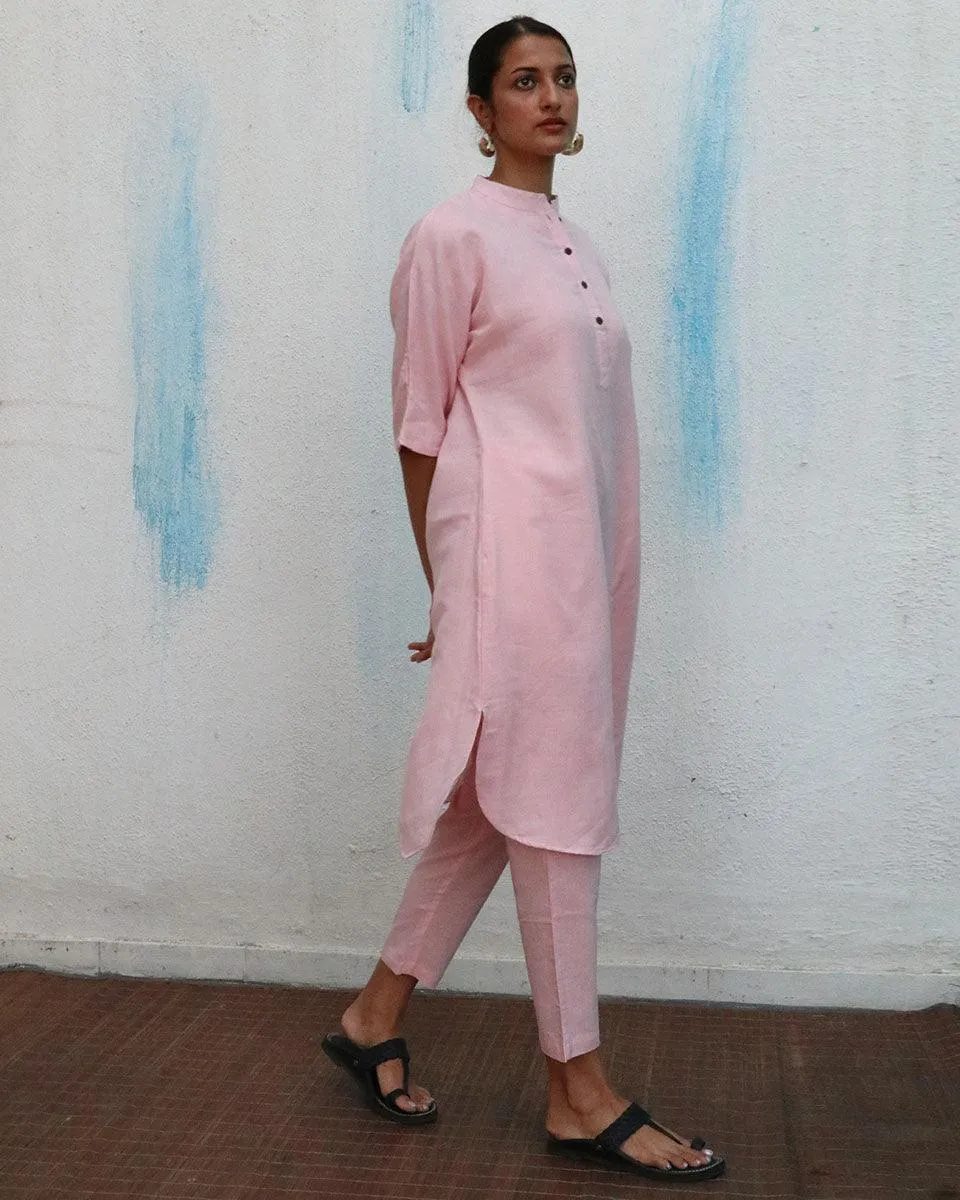 Renée Handwoven Linen Kurta Set - Breathe