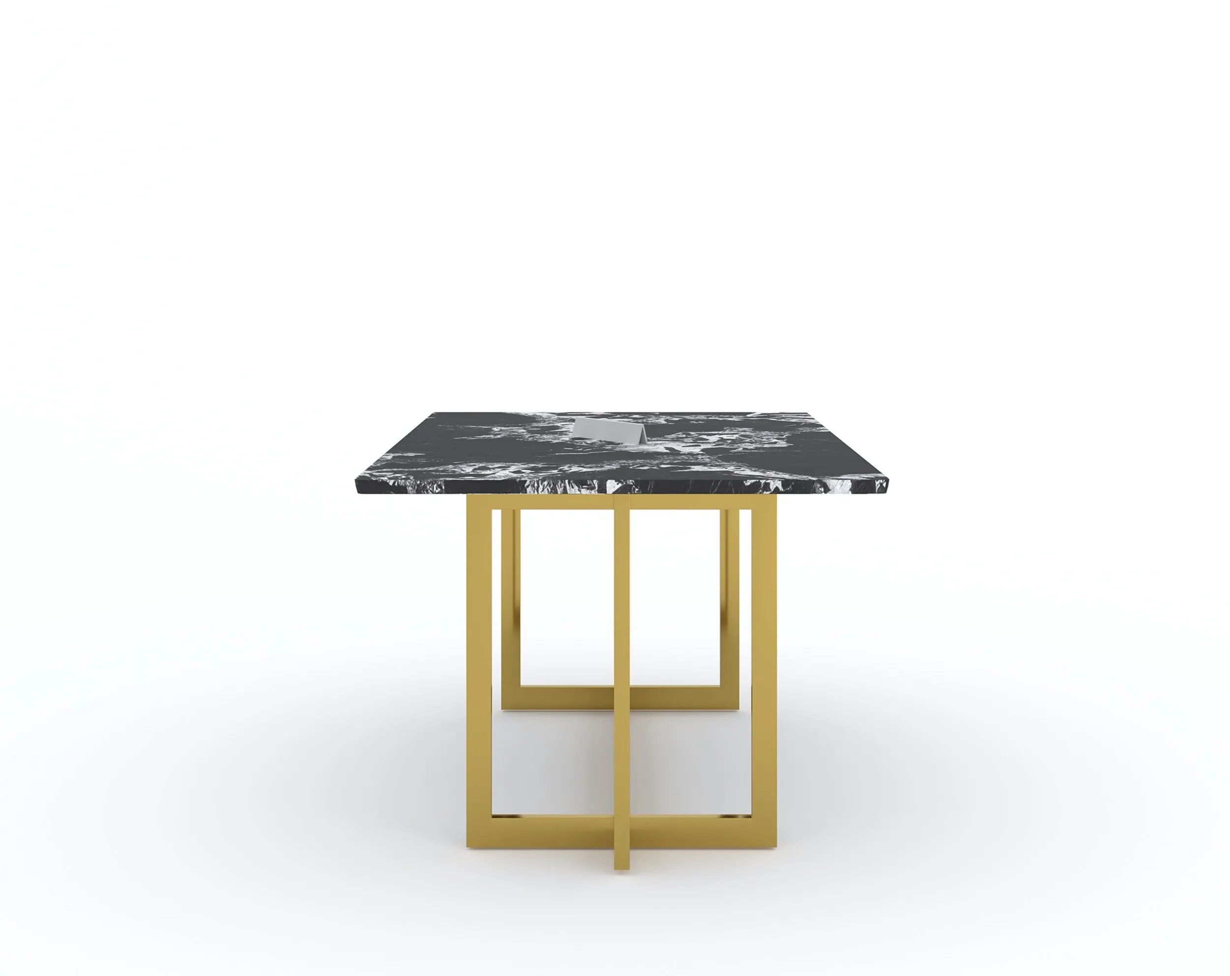 Rodano Dining Table with Etna Black Marble Top - 4 Seater