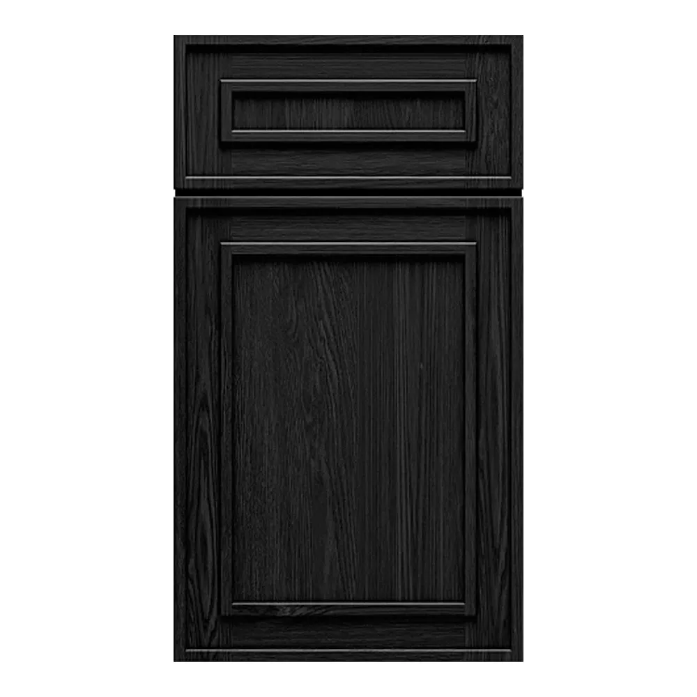 RTA - Elegant Shaker Black - 12"W x 42"H -Wall Decoration Glass Door