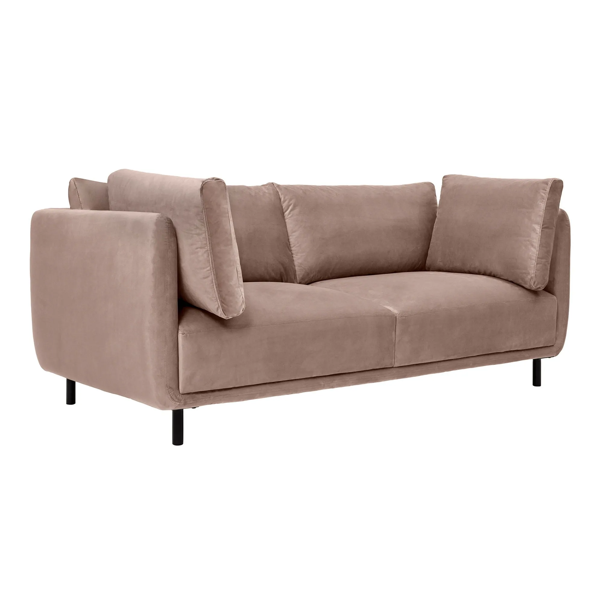 Serenity - 79" Fabric Sofa With Black Metal Legs