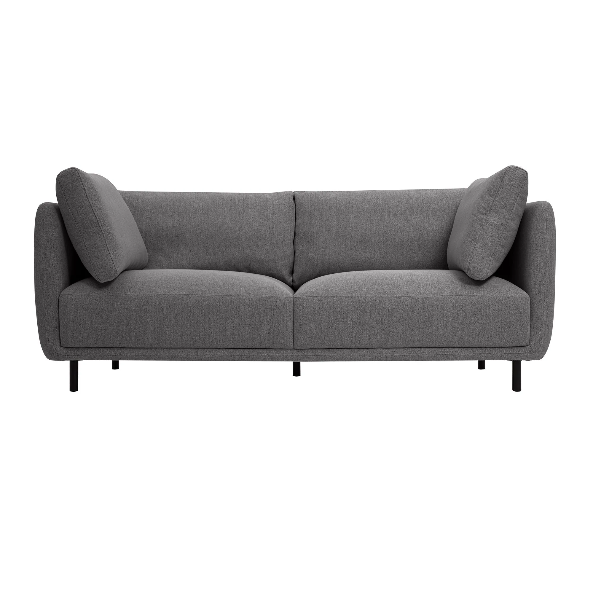 Serenity - 79" Fabric Sofa With Black Metal Legs