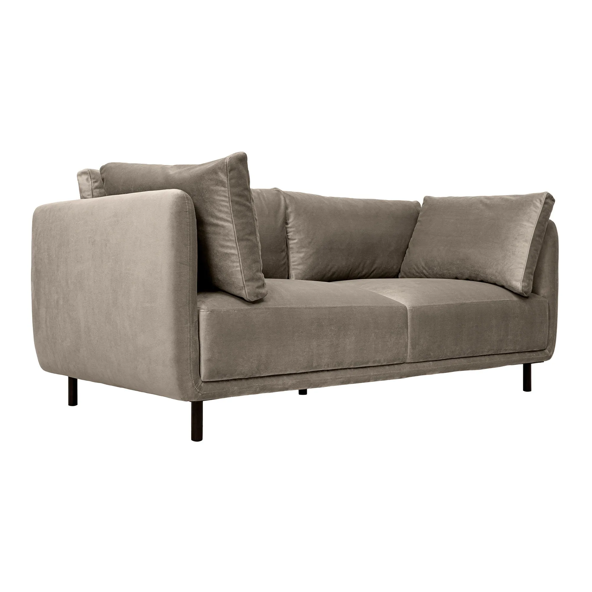 Serenity - 79" Fabric Sofa With Black Metal Legs