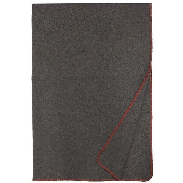 Solid Greystone Red Hot Wool Throw