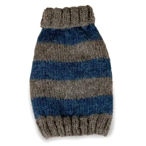 Striped Dog Sweater Blue And Gray