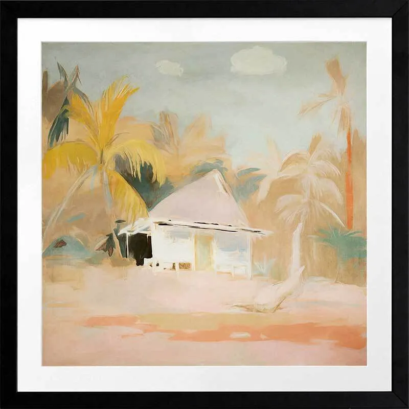 The Beach Hut I Framed Art Print